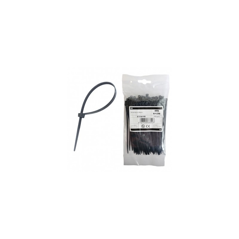 BRIDAS NYLON NEGRA 100mm (100uni)