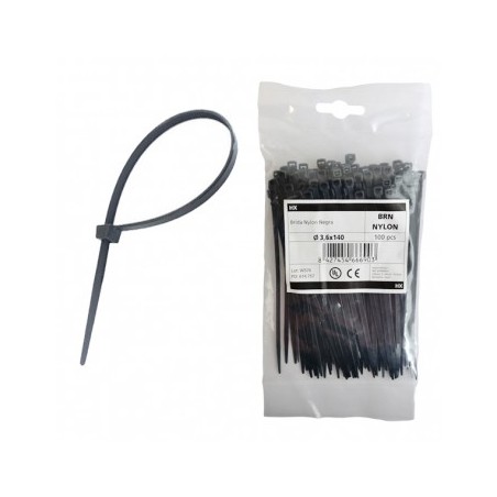 BRIDAS NYLON NEGRA 300mm  (100uni)
