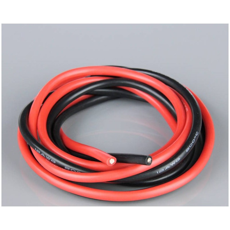 CABLE SILICONA 10 AWG (1M) NEGRO