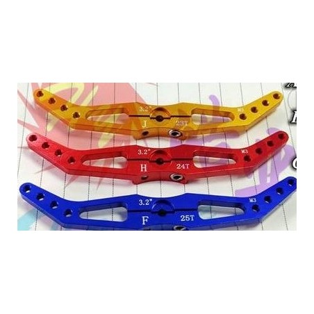BRAZO DOBLE ALUMINIO PARA HITEC 80MM