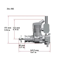 MOTOR STINGER 26CC-RE