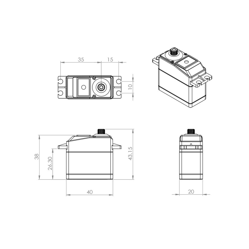 SERVO MKS DS9910 26KG/0.159S
