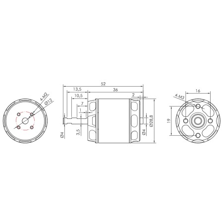 KAVAN MOTOR BRUSHLESS PRO 2836-1500